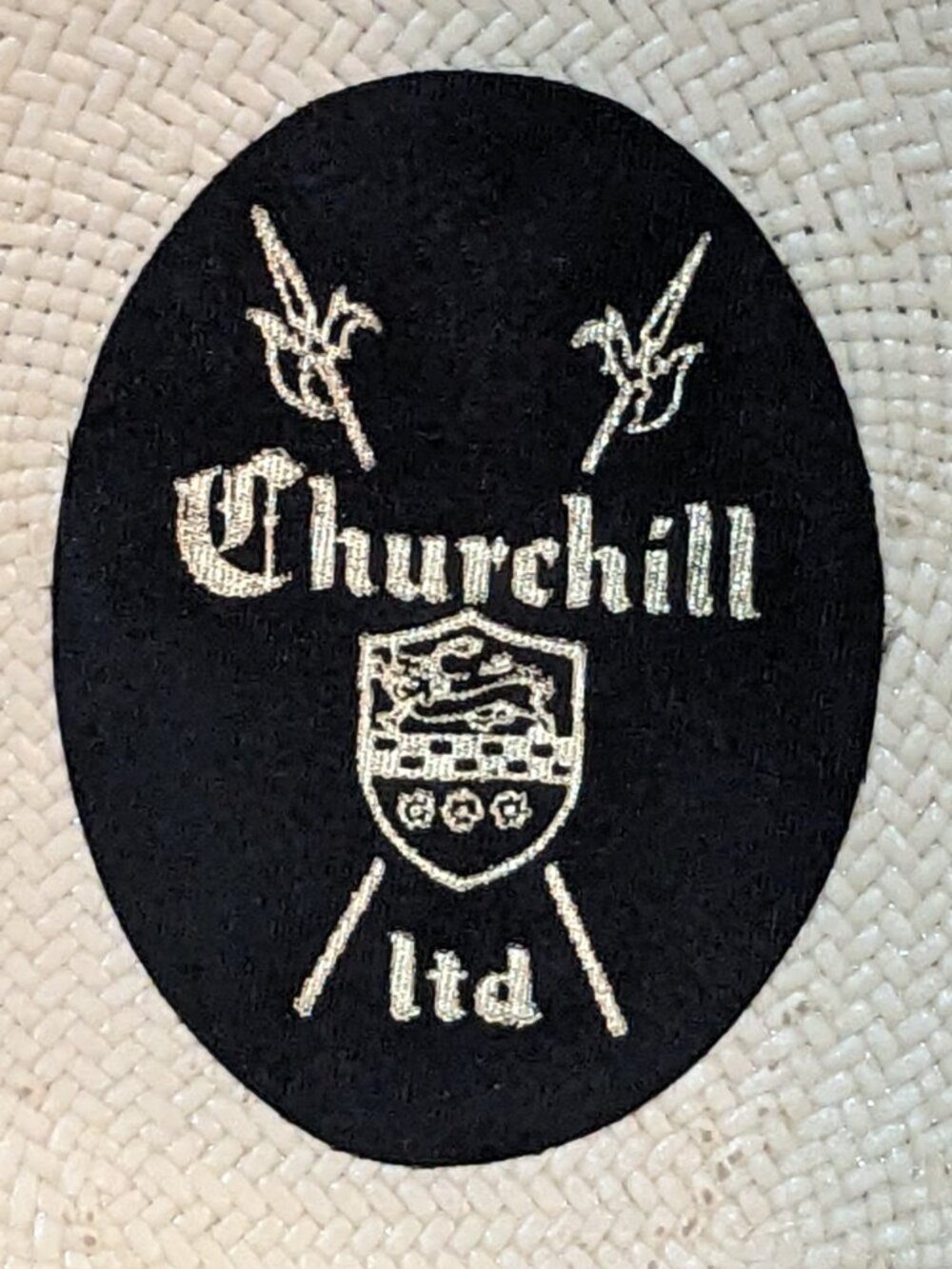 Churchill Ltd. Vintage Straw Vagabond Gambler Hat Size  17-3/4 - Picture 8 of 8